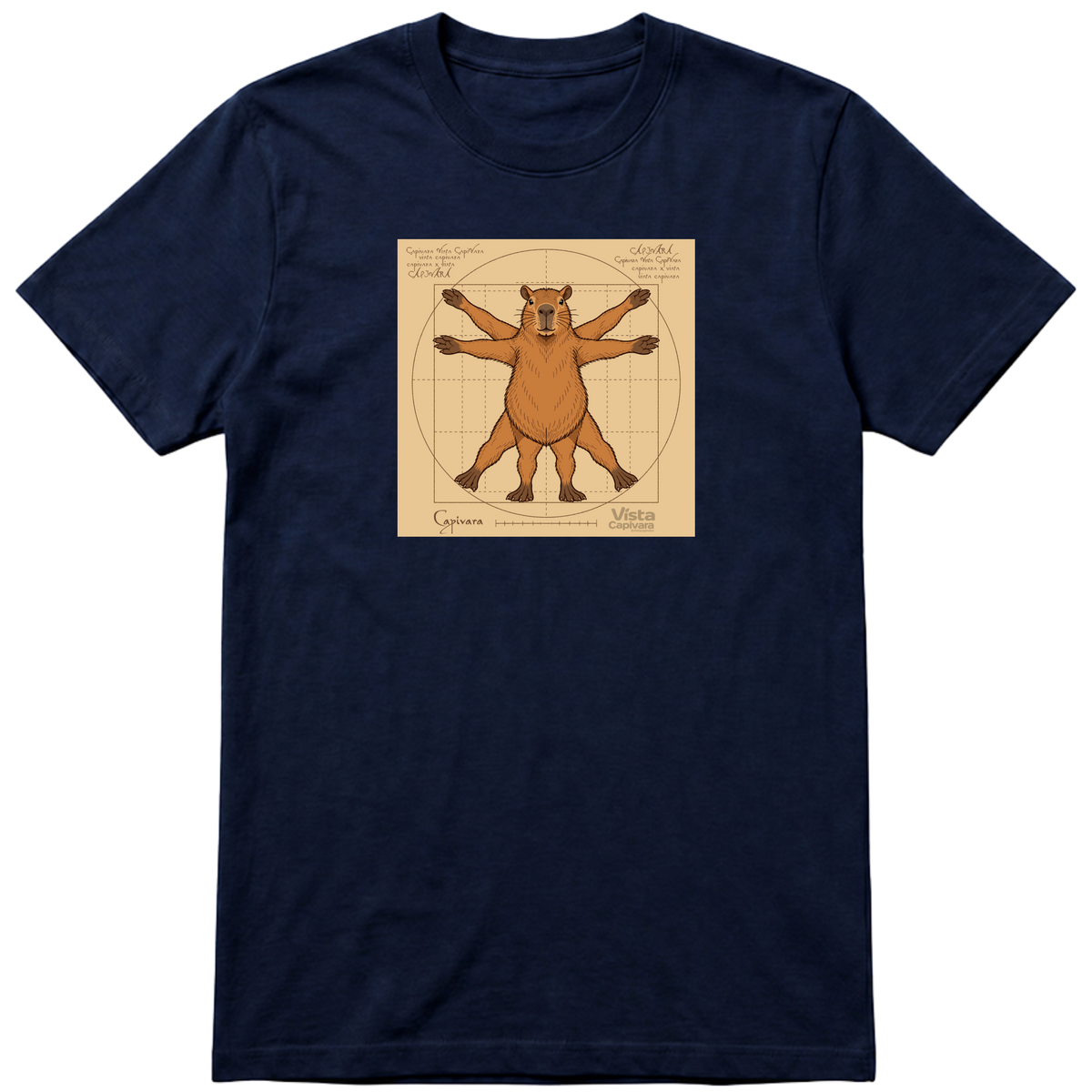 "Capivara Vitruviana DTF" Camiseta Premium Unissex Bunker Studios