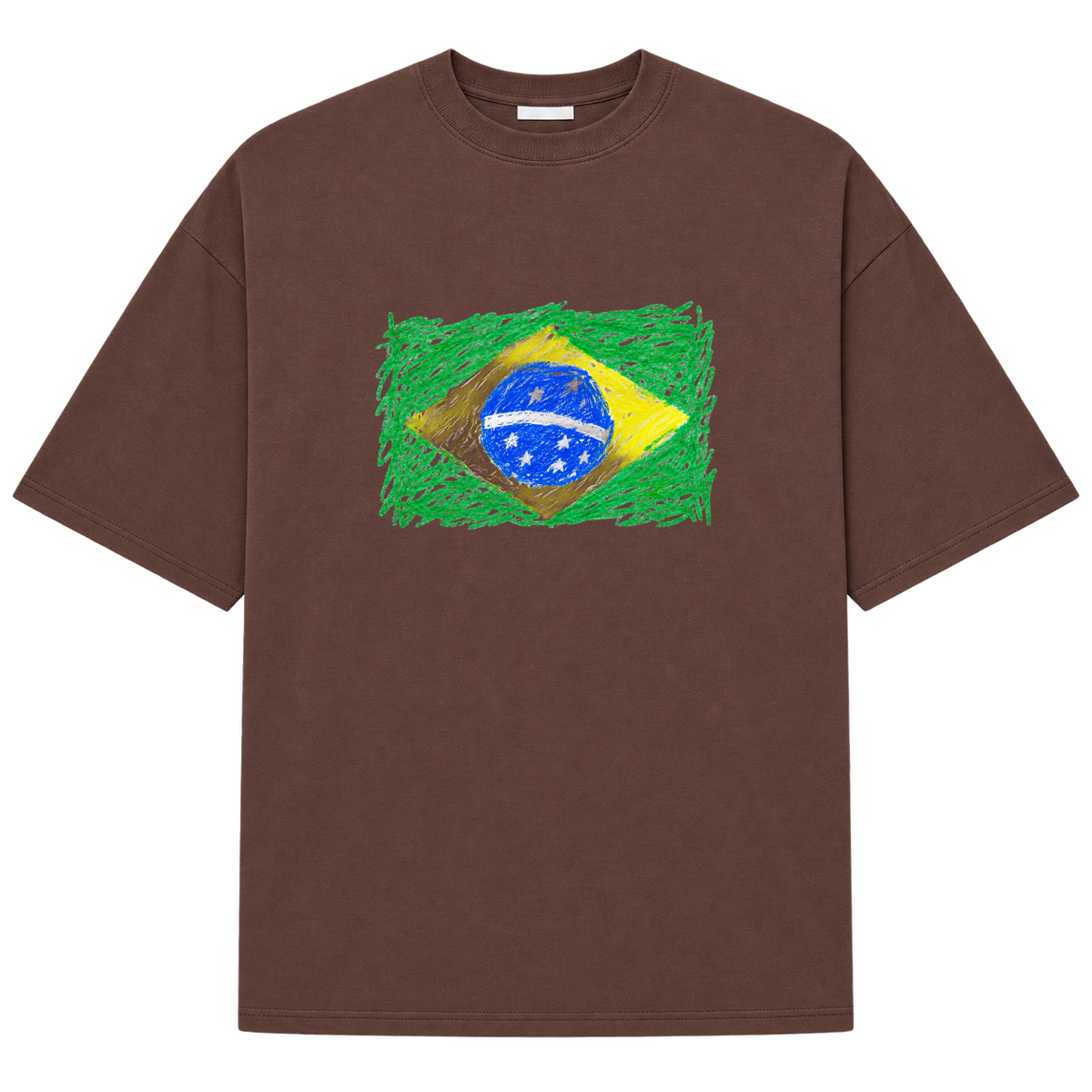 "Brazil" Camiseta Oversized Suedine 220g