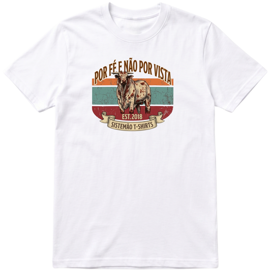 "Estampa/POR FÉ" Camiseta Premium Unissex Bunker Studios