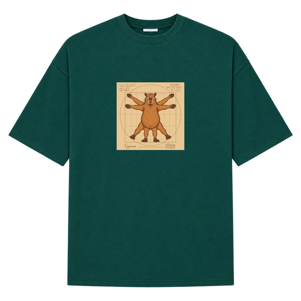 "Capivara Vitruviana DTF" Camiseta Oversized Suedine 220g