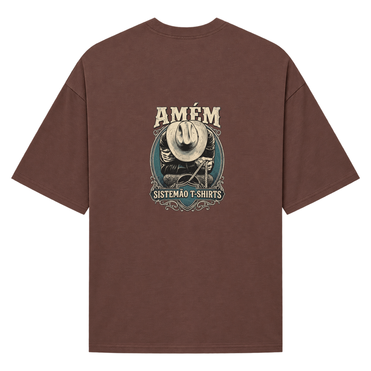 "Estampa/AMÉM" Camiseta Oversized Suedine 220g