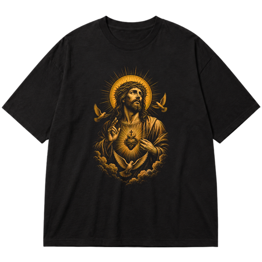 "Jesus Cristo" Oversized Premium 96% algodão 4% Elastano