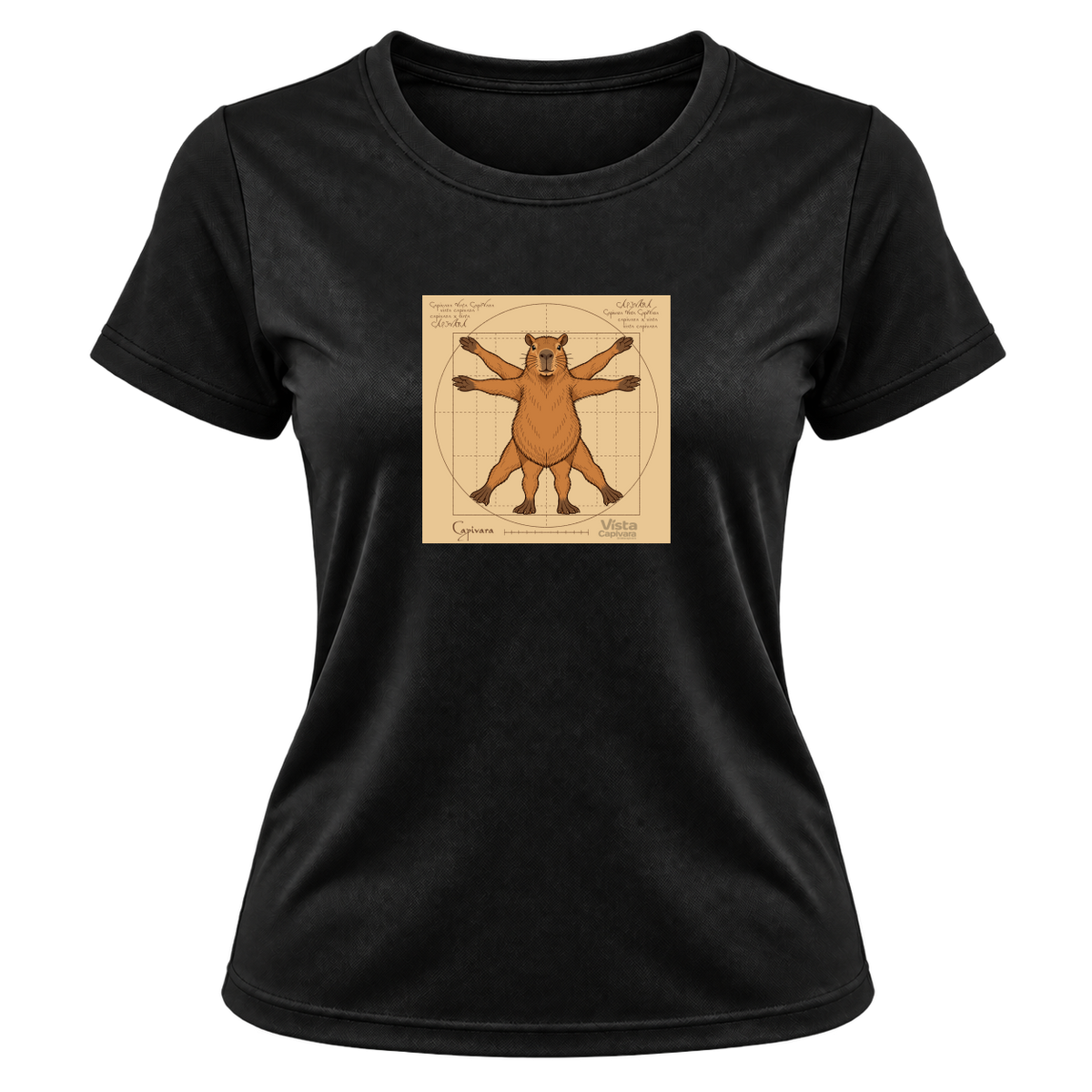 "Capivara Vitruviana DTF" Camiseta Dryfit Feminina Basic