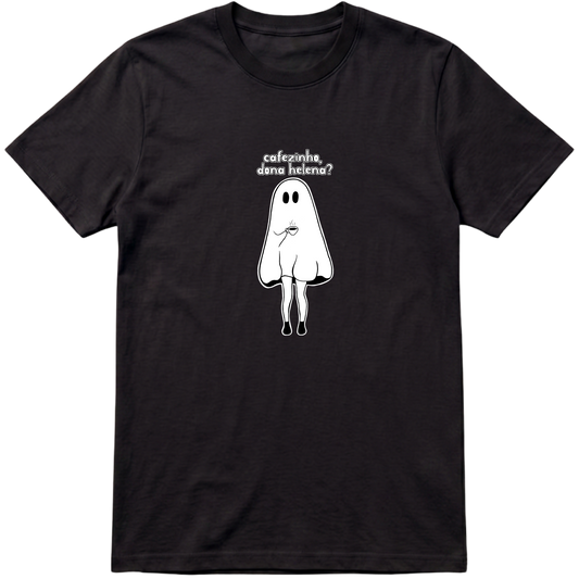 "Cafezinho, dona Helena?" Camiseta Premium Unissex Bunker Studios