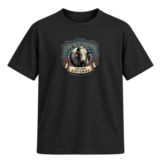 "Estampa/LIVRAI-ME" Camiseta Regular Suedine