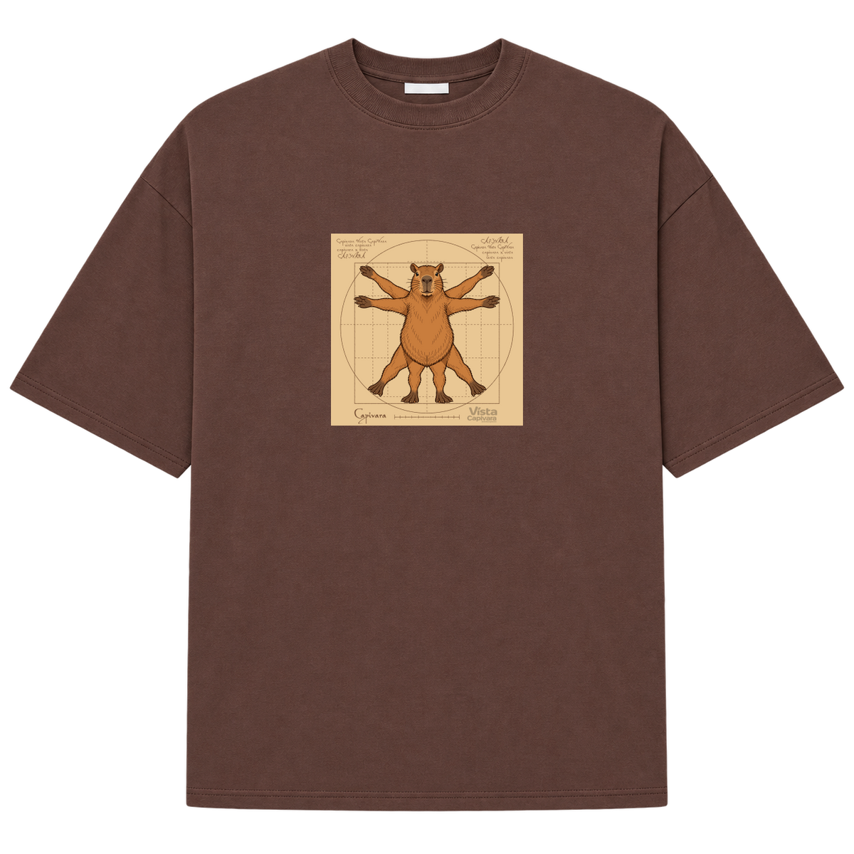 "Capivara Vitruviana DTF" Camiseta Oversized Suedine 220g