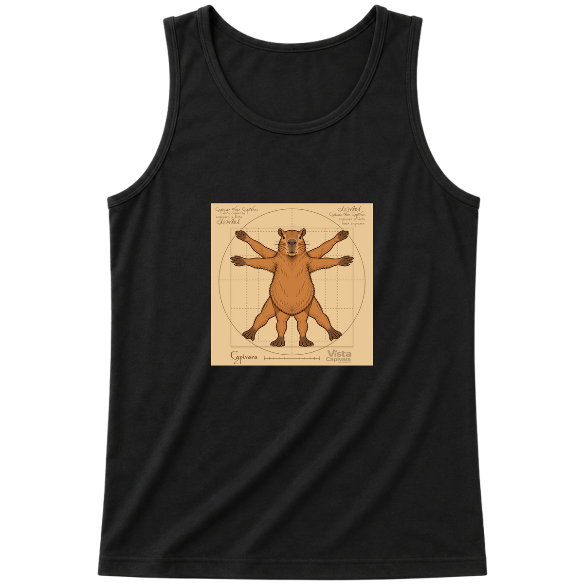 "Capivara Vitruviana DTF" Regata Básica