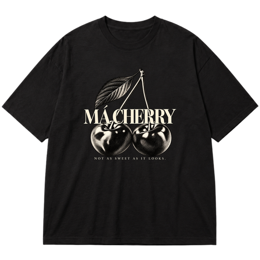 "DROP 001 ▪ MÁ CHERRY | BLACK" Oversized Premium 96% algodão 4% Elastano