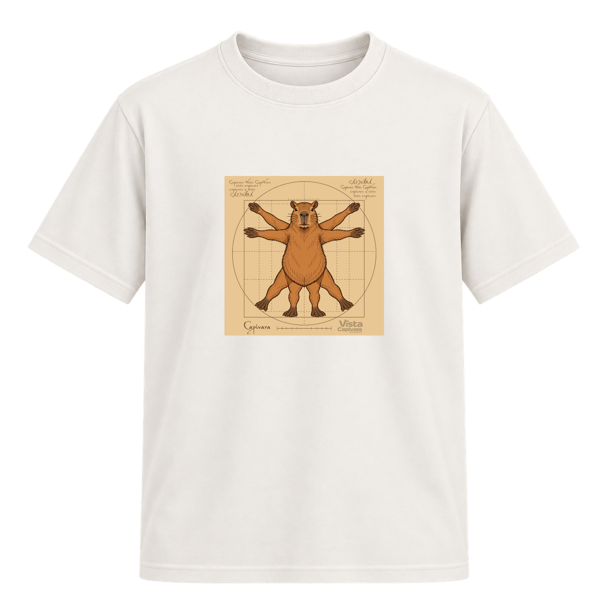 "Capivara Vitruviana DTF" Camiseta Regular Suedine