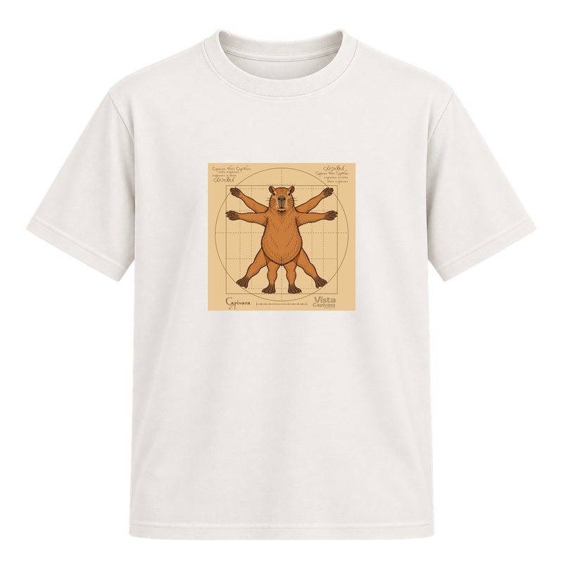 "Capivara Vitruviana DTF" Camiseta Regular Suedine