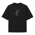 "Produto #004 de headstock strato" Camiseta Oversized Suedine 220g