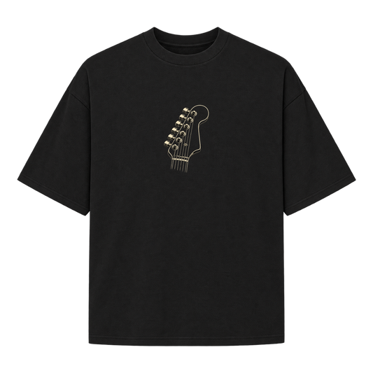 "Produto #004 de headstock strato" Camiseta Oversized Suedine 220g