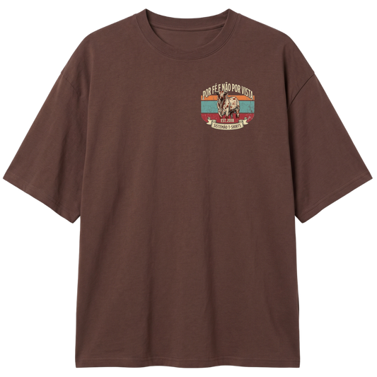 "Estampa/POR FÉ" Camiseta Oversized Classic