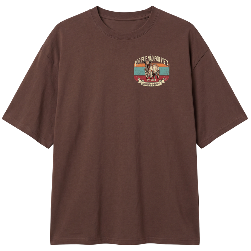 "Estampa/POR FÉ" Camiseta Oversized Classic