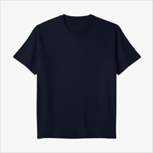 Camiseta com estampa frontal de número pequeno no peito e estampa traseira de número grande dominando o centro das costas, criando um efeito esportivo.
