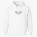 Moletom com estampa frontal de logotipo oval com texto "OWNERS CLUB", "POWERED BY FOUNDERS" e "just drift", rodeado por um design geométrico.