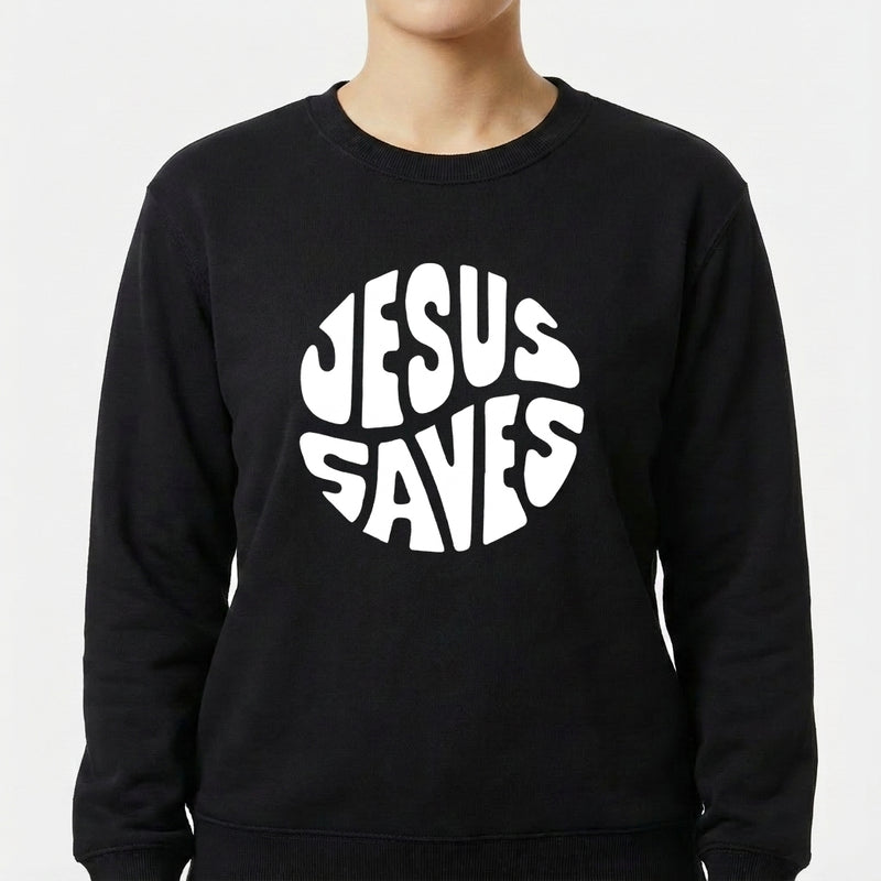 "JESUS SALVE GOSPEL BLUSAO MOLETOM" Blusão Moletom