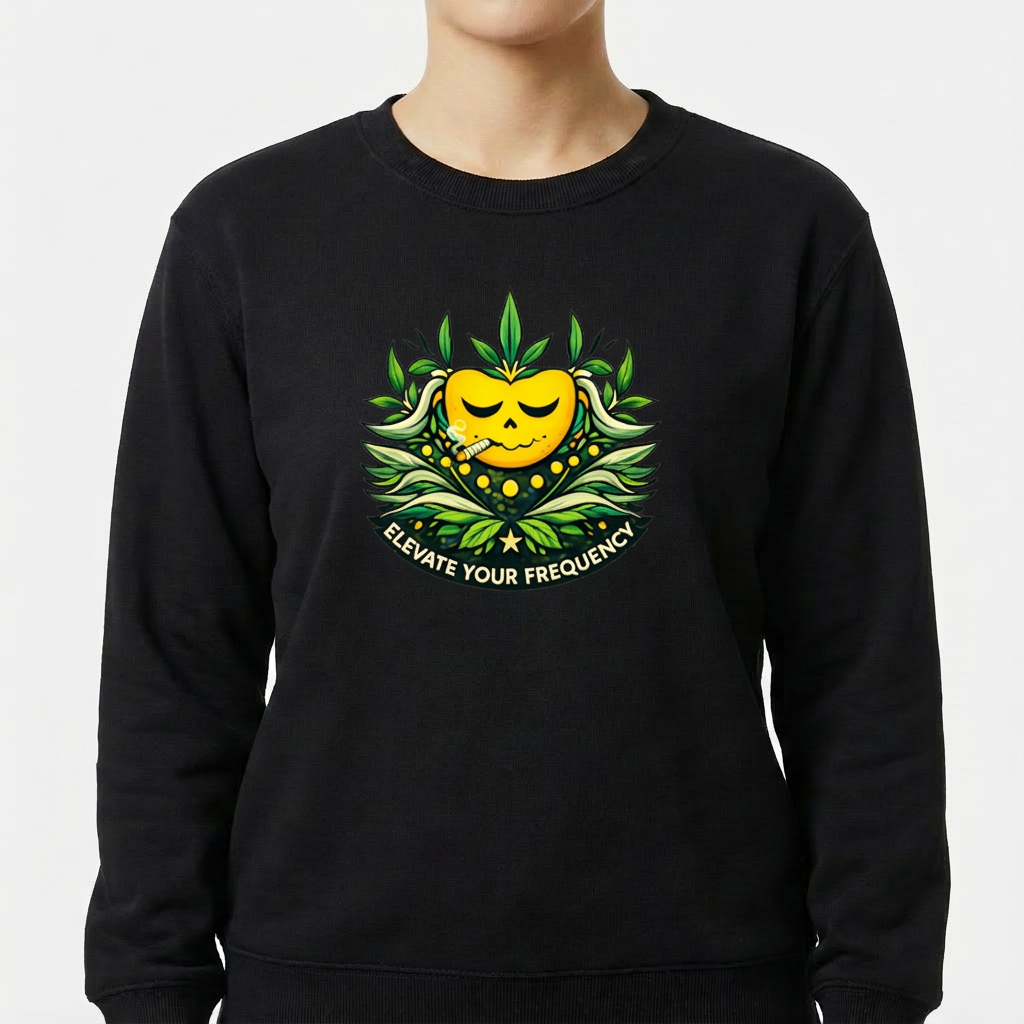 "Moletom HIGHMOOD — Elevate Your Frequency (Front Edition)" Blusão Moletom