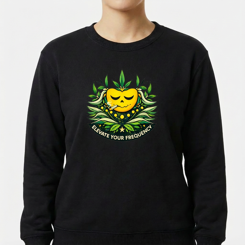 "Moletom HIGHMOOD — Elevate Your Frequency (Front Edition)" Blusão Moletom
