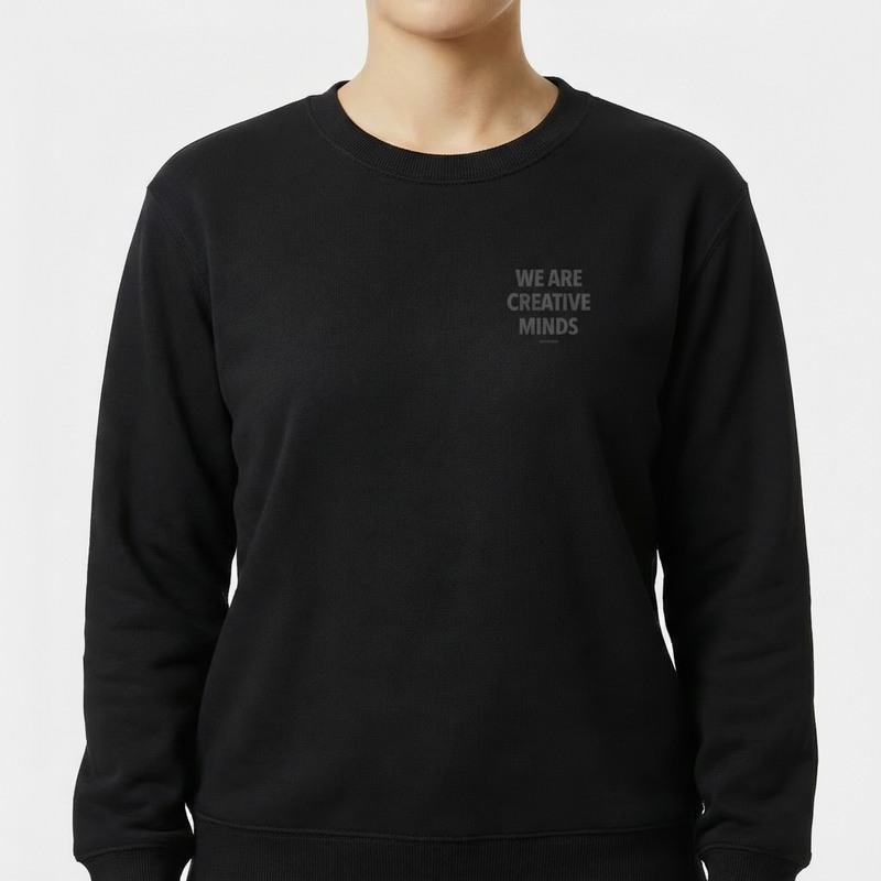 "MOLETOM SEM CAPUZ // WE ARE CREATIVE MINDS" Blusão Moletom