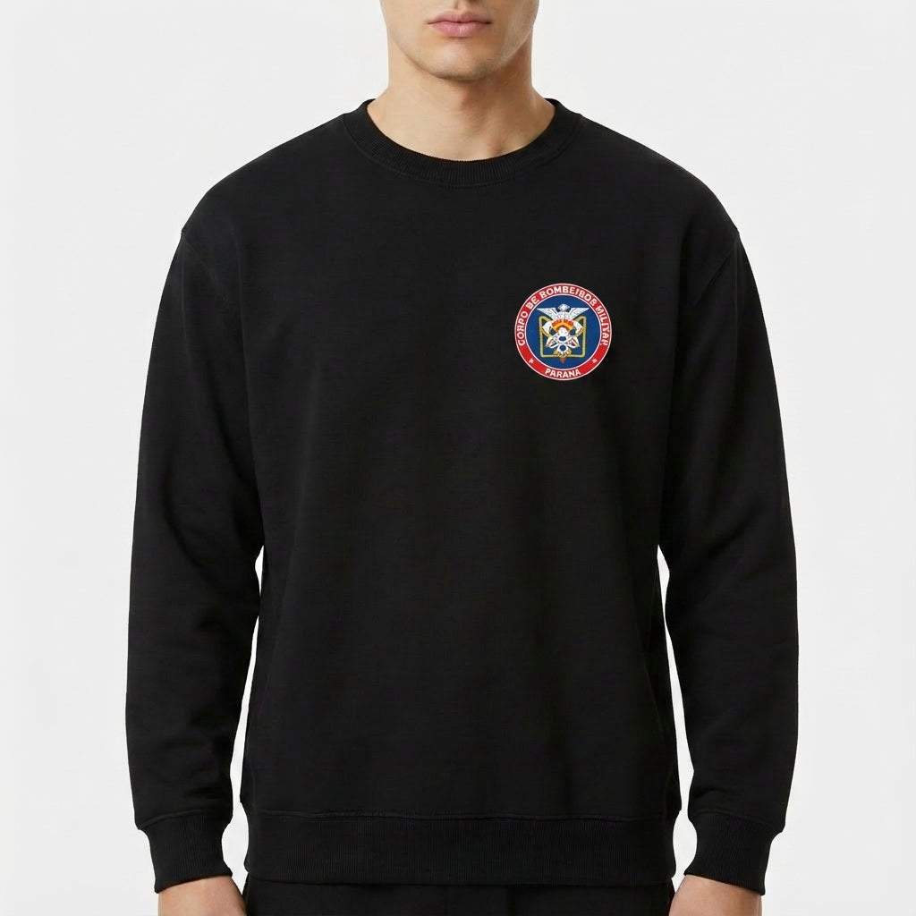 "MOLETOM BOMBEIROS CBMPR - PRETO" Blusão Moletom