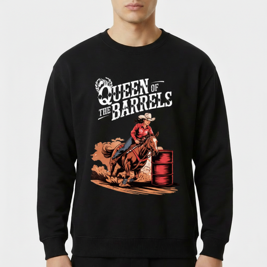 "Moletom Blusão "Queen of the Barrels"" Blusão Moletom
