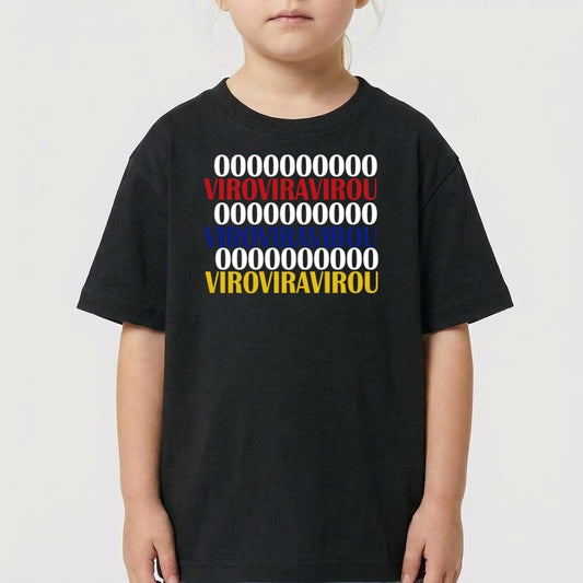 "KIDS - VIROVIRAVIROU" Camiseta infantil 0 a 3 anos