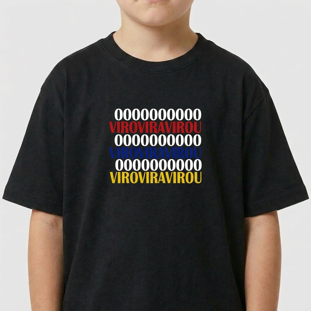 "KIDS - VIROVIRAVIROU" Camiseta infantil 0 a 3 anos