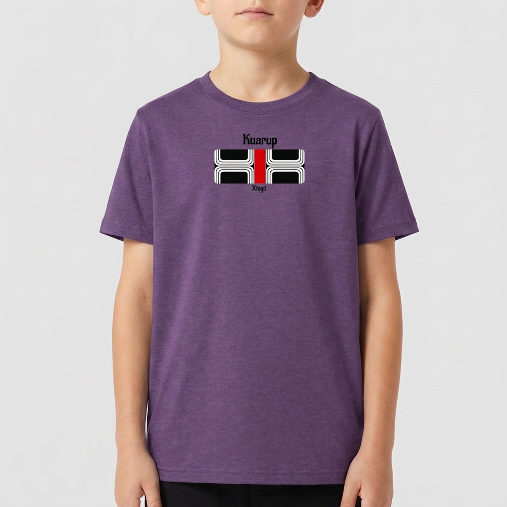 "Camiseta roxa kuarup" Camiseta infantil 4 a 9 anos