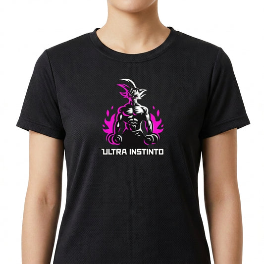 "Ultra Instinto Goku Dragon Ball - Camiseta DryFit Premium Unissex" Camiseta Regular Poliamida UV