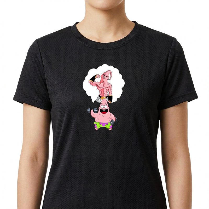 "Patrick Estrela Majin Book Sonho - Camiseta DryFit Premium Unissex" Camiseta Regular Poliamida UV