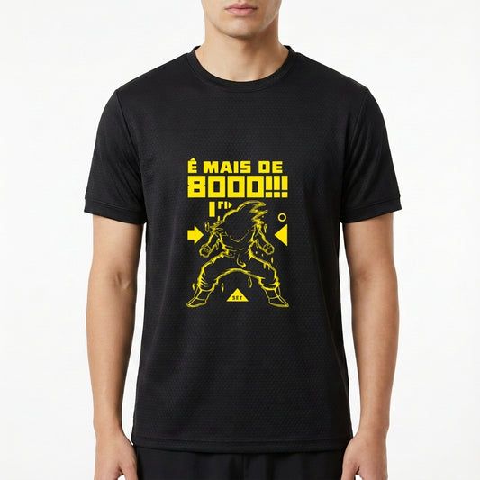 "É mais de 8000! Ki do Goku Dragon Ball - Camiseta Premium Unissex Base" Camiseta Regular Poliamida UV