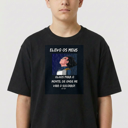 "Vegeta onde me virá socorro juvenil" Camiseta Juvenil 10 a 16 anos