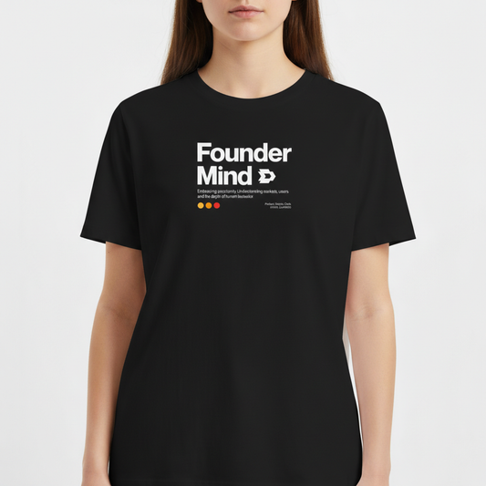 "REGULAR // FOUNDER MIND" Camiseta Básica Unissex
