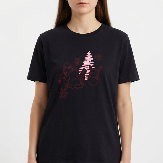 "Mimikyu Camiseta de Férias de Inverno Pokémon - Camiseta Premium Unissex Base" Camiseta Básica Unissex