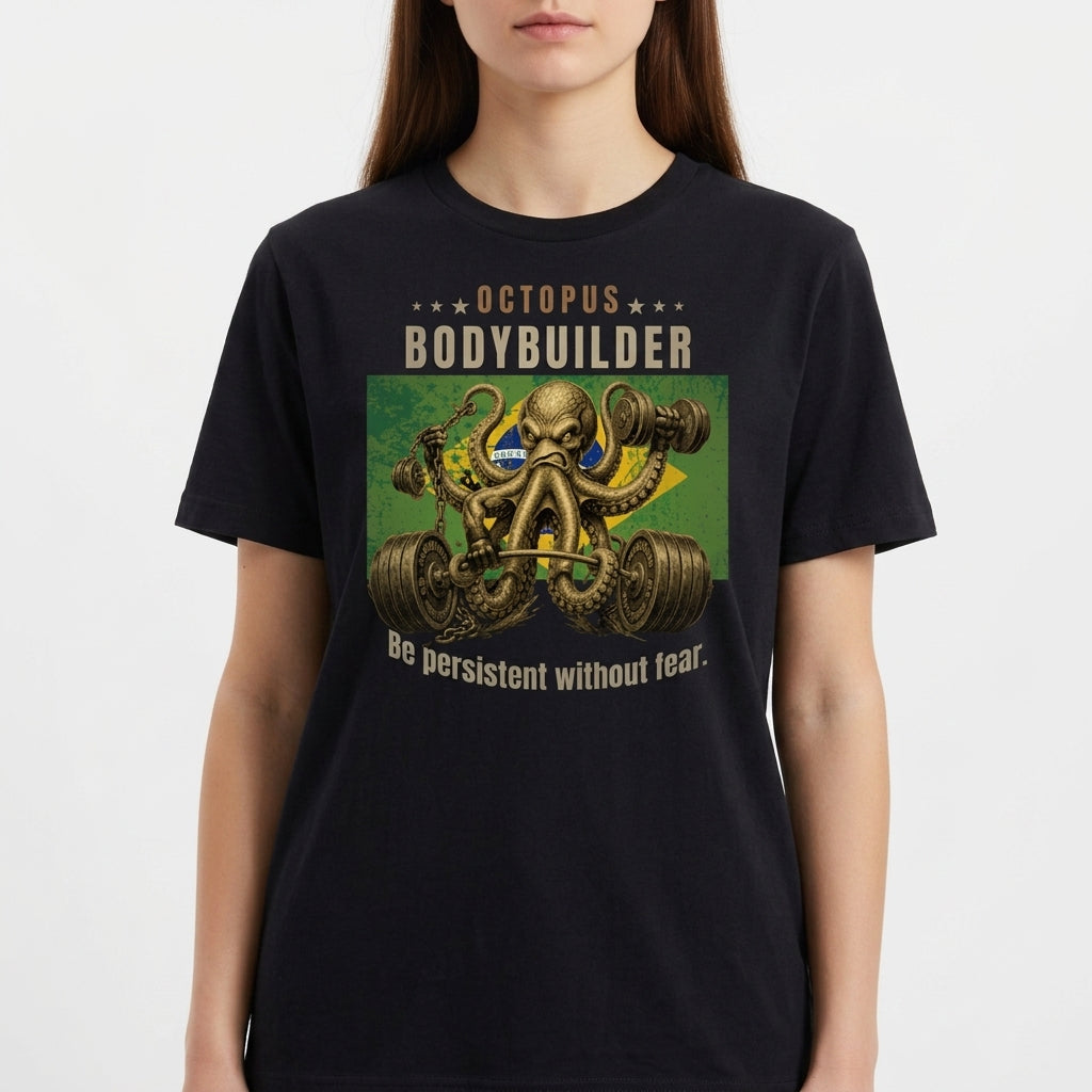 "OCTOPUS BODYBUILDER" Camiseta Básica Unissex