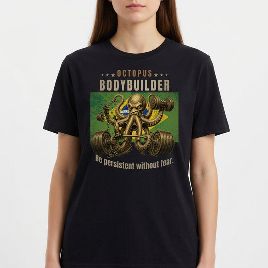 "OCTOPUS BODYBUILDER" Camiseta Básica Unissex