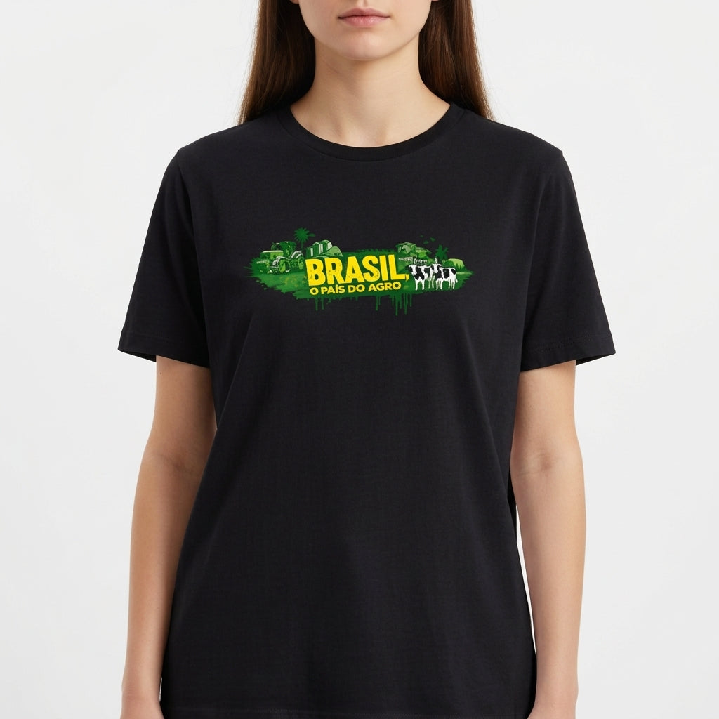 "Camiseta “Brasil, o País do Agro” (Unissex)" Camiseta Básica Unissex