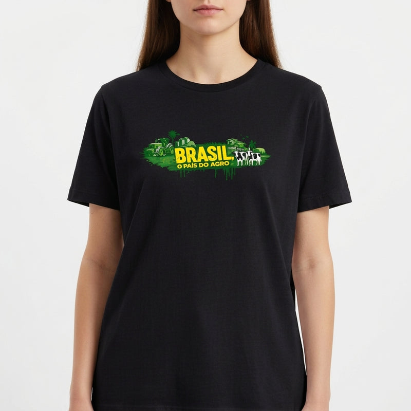 "Camiseta “Brasil, o País do Agro” (Unissex)" Camiseta Básica Unissex