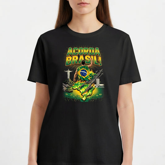 "Camiseta Unissex | Acorda Brasil" Camiseta Básica Unissex