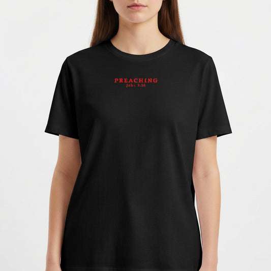 "PREACHING JOÃO 3:16" Camiseta Básica Unissex