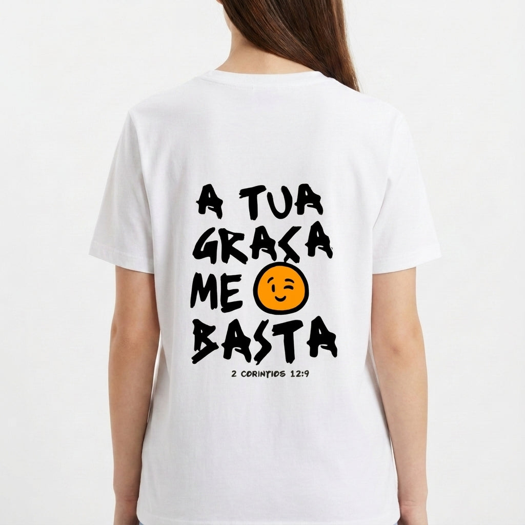 "A TUA GRACA ME BASTA" Camiseta Básica Unissex