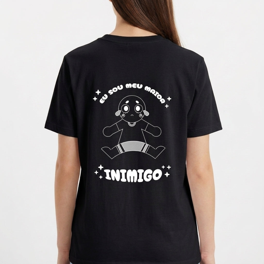 "Camiseta Sou meu pior Inimigo" Camiseta Básica Unissex