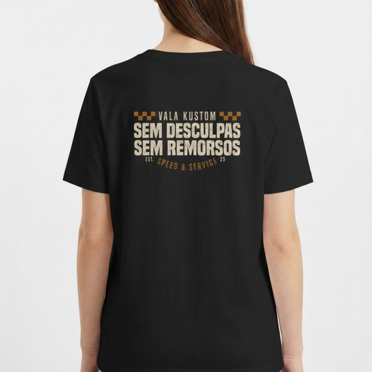 "SEM DESCULPAS (BACK)" Camiseta Básica Unissex