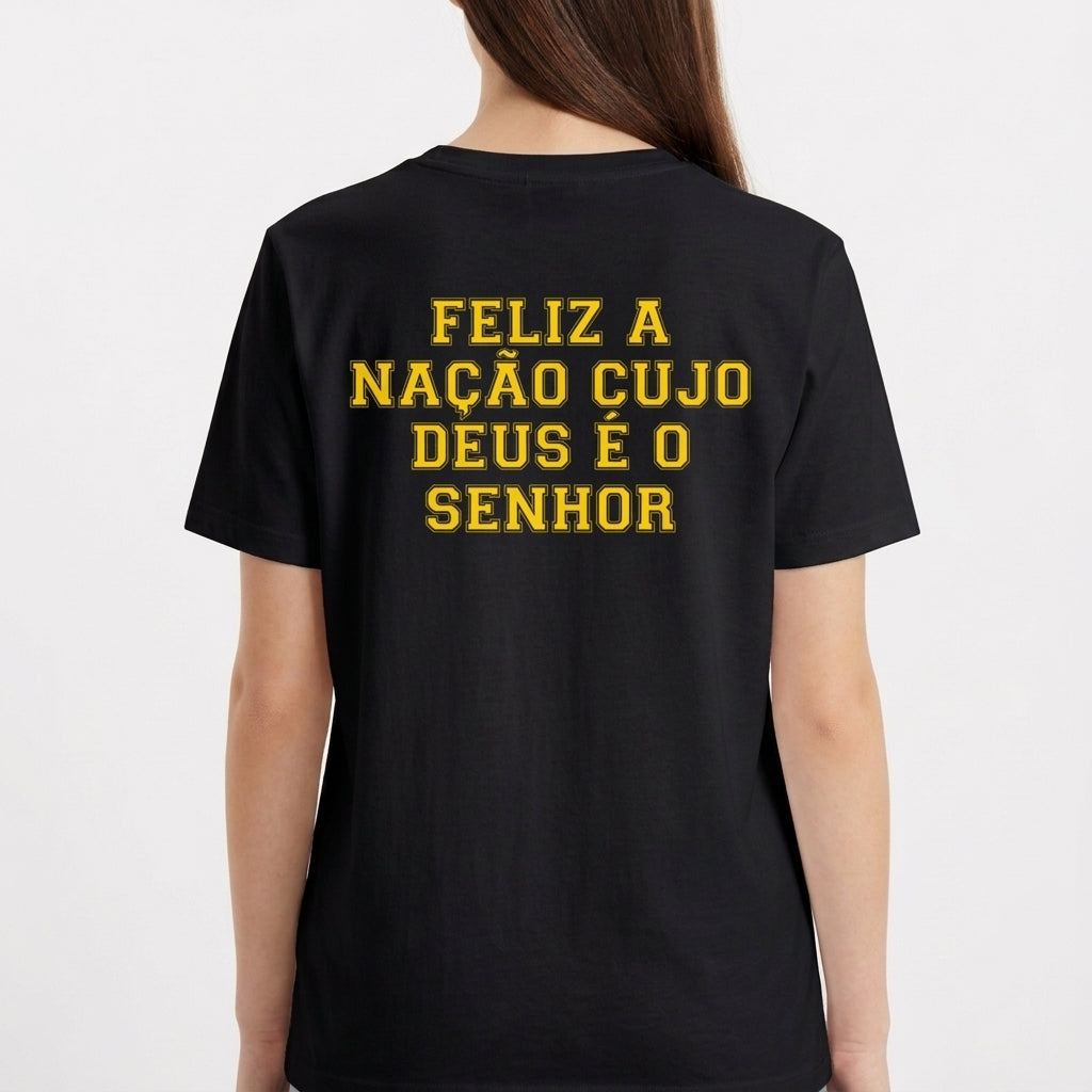 "Premium Preta Bandeira" Camiseta Básica Unissex