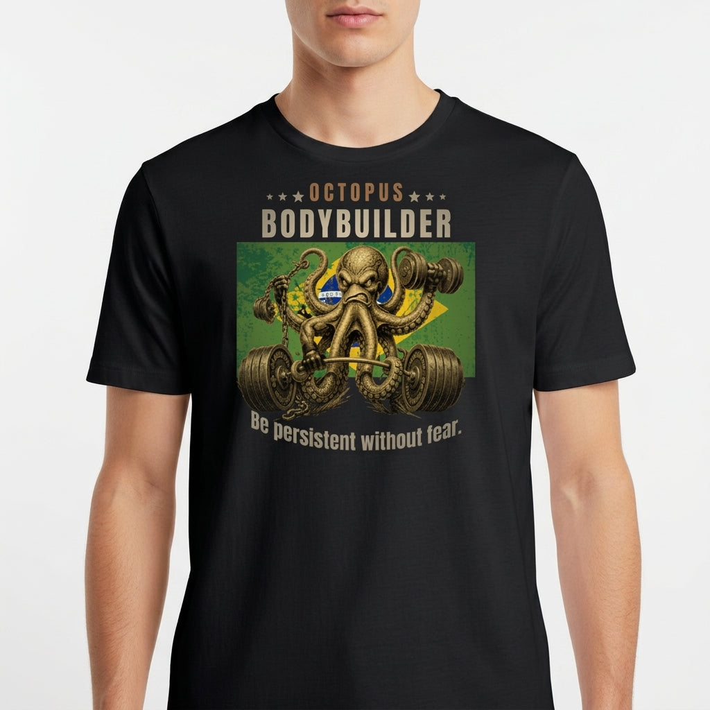 "OCTOPUS BODYBUILDER" Camiseta Básica Unissex