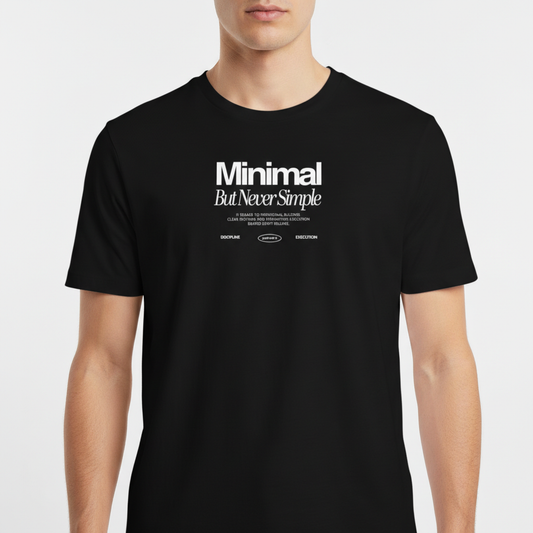"REGULAR // MINIMAL BUT NEVER SIMPLE" Camiseta Básica Unissex