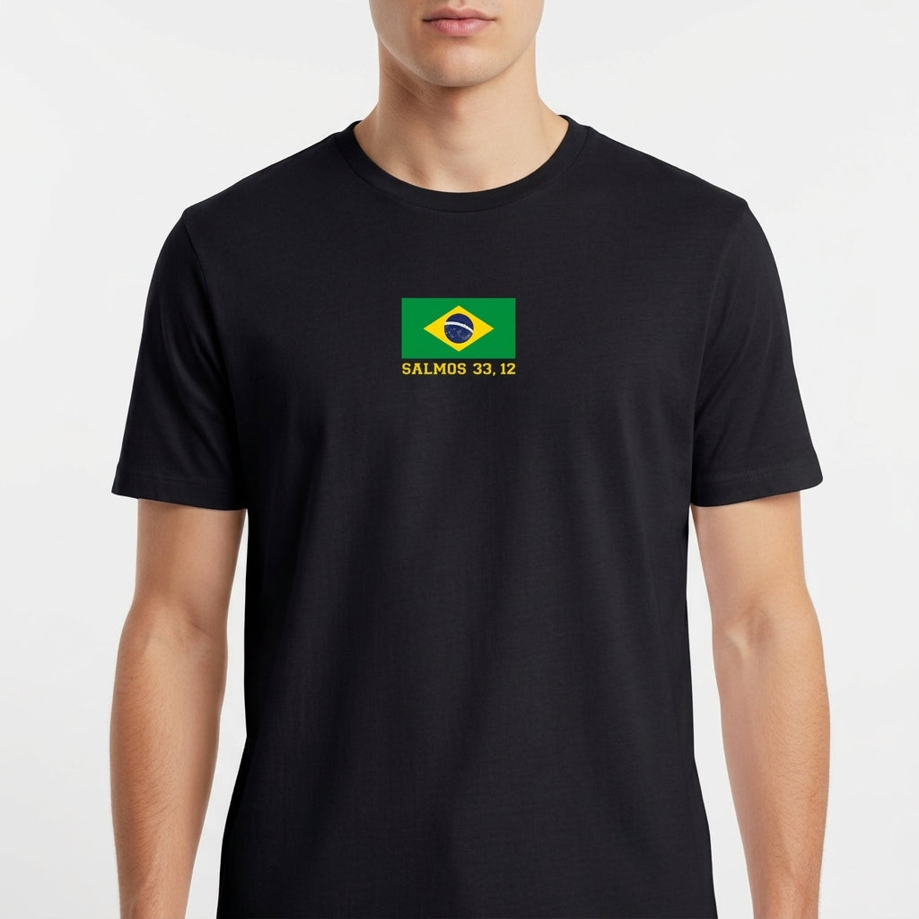 "Premium Preta Bandeira" Camiseta Básica Unissex