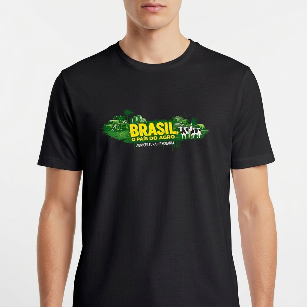 "Camiseta “Brasil, o País do Agro” (Unissex)" Camiseta Básica Unissex