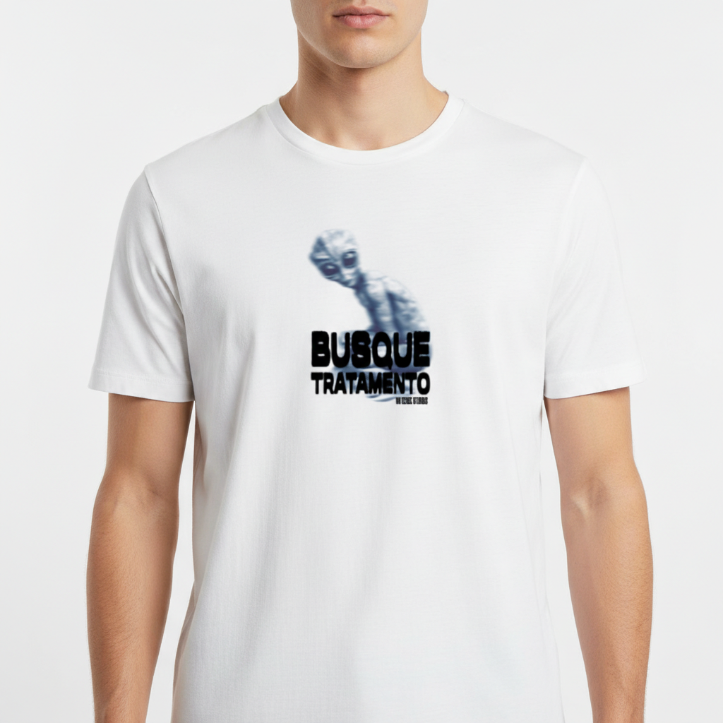 "BUSQUE TRATAMENTO // REGULAR // NO SENSE STUDIOS" Camiseta Básica Unissex